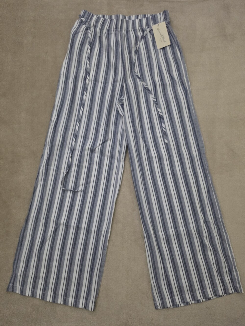 Universal Threads Women's Mid-Rise Striped Wide Leg Palazzo Pants Size Small